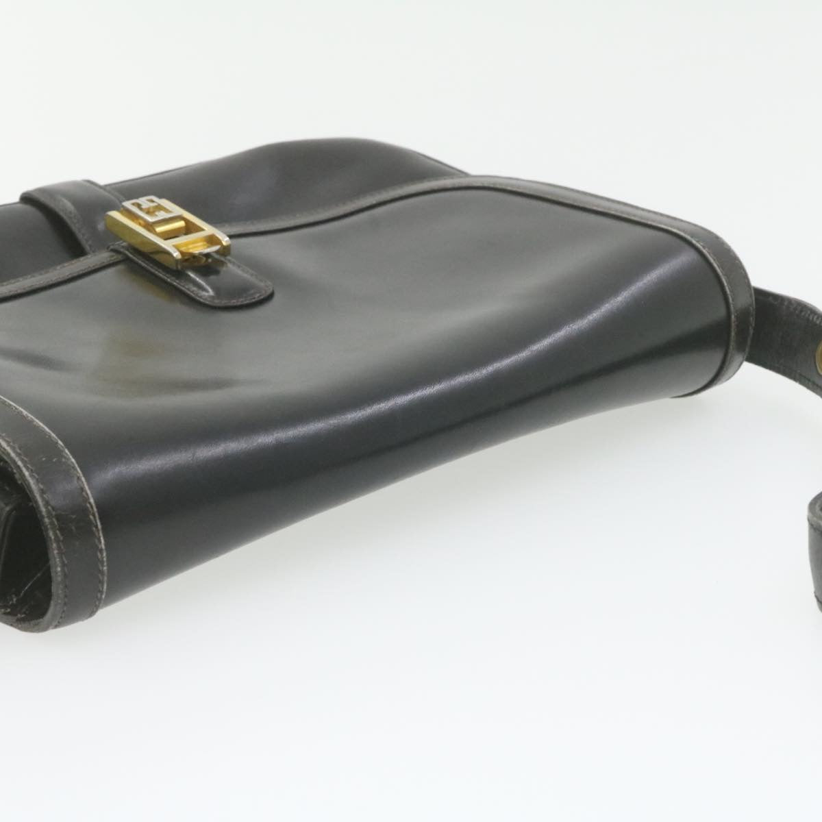 GUCCI Shoulder Bag Leather Black rd1974