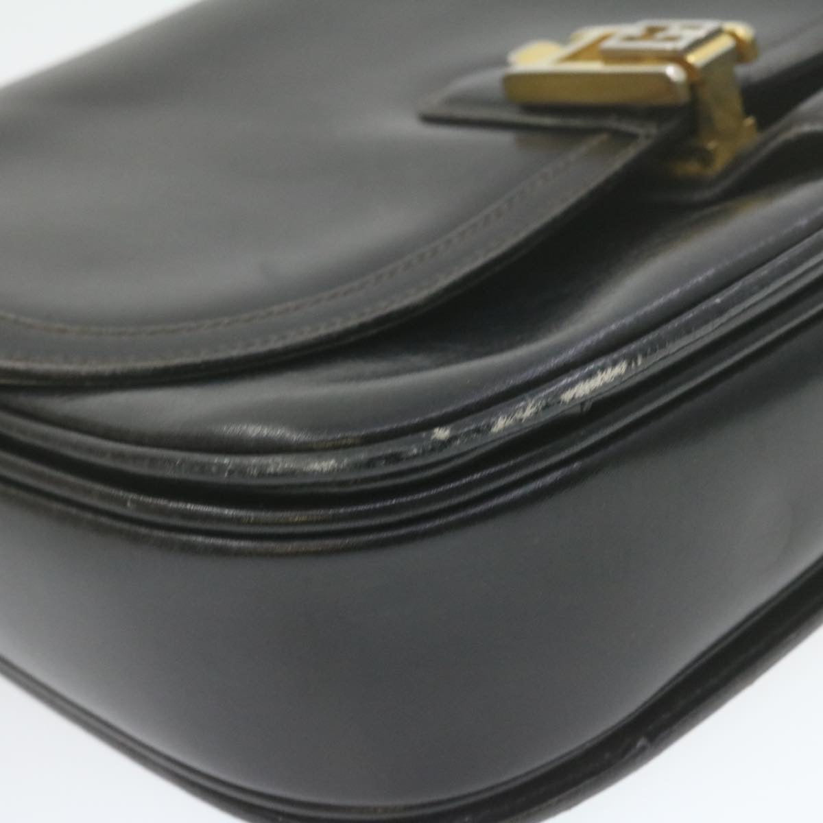 GUCCI Shoulder Bag Leather Black rd1974