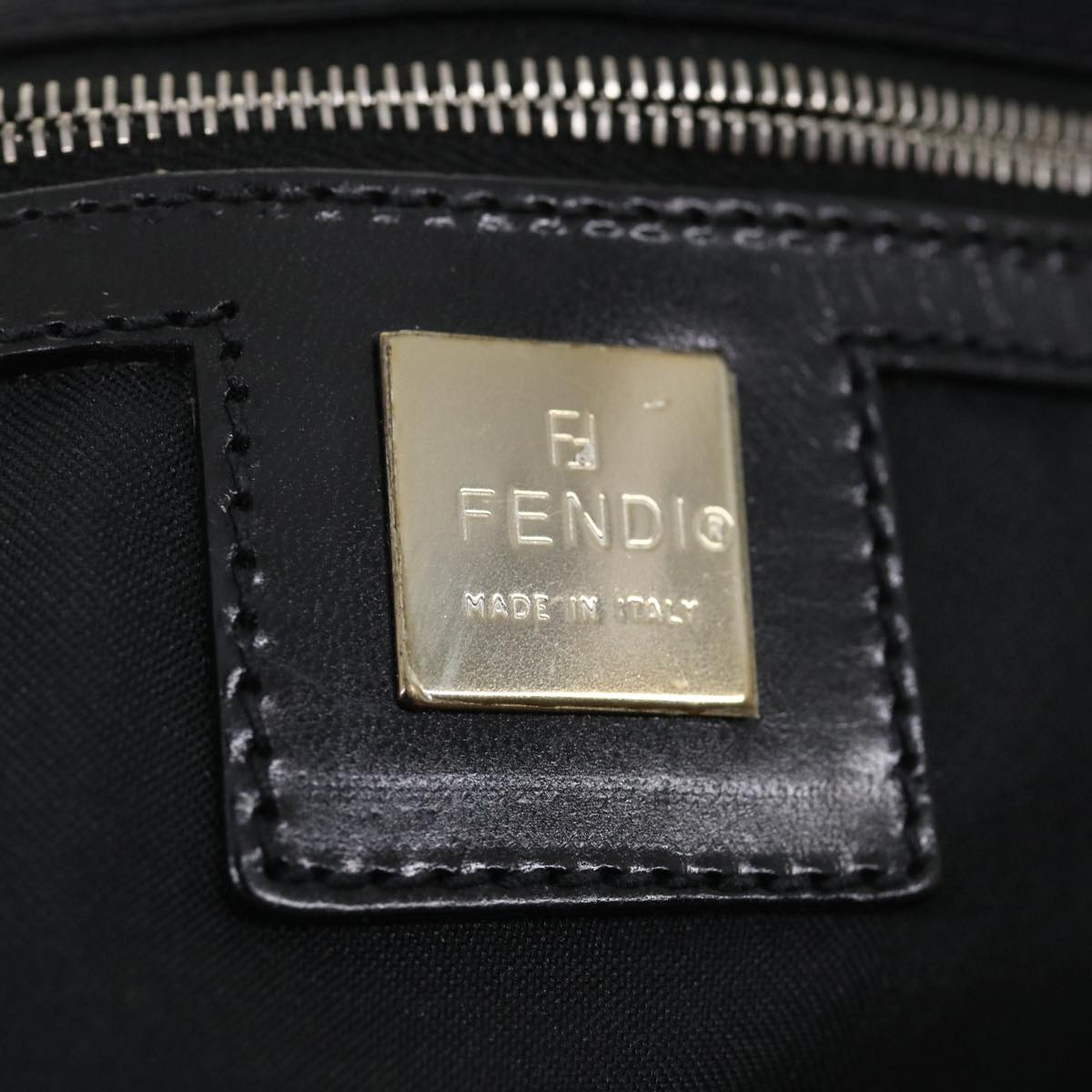 FENDI Zucca Canvas Tote Bag Nylon Black rd2078