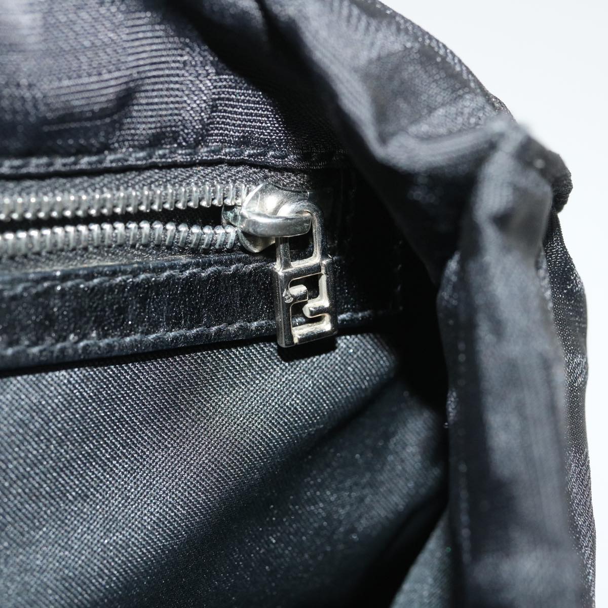 FENDI Zucca Canvas Tote Bag Nylon Black rd2078