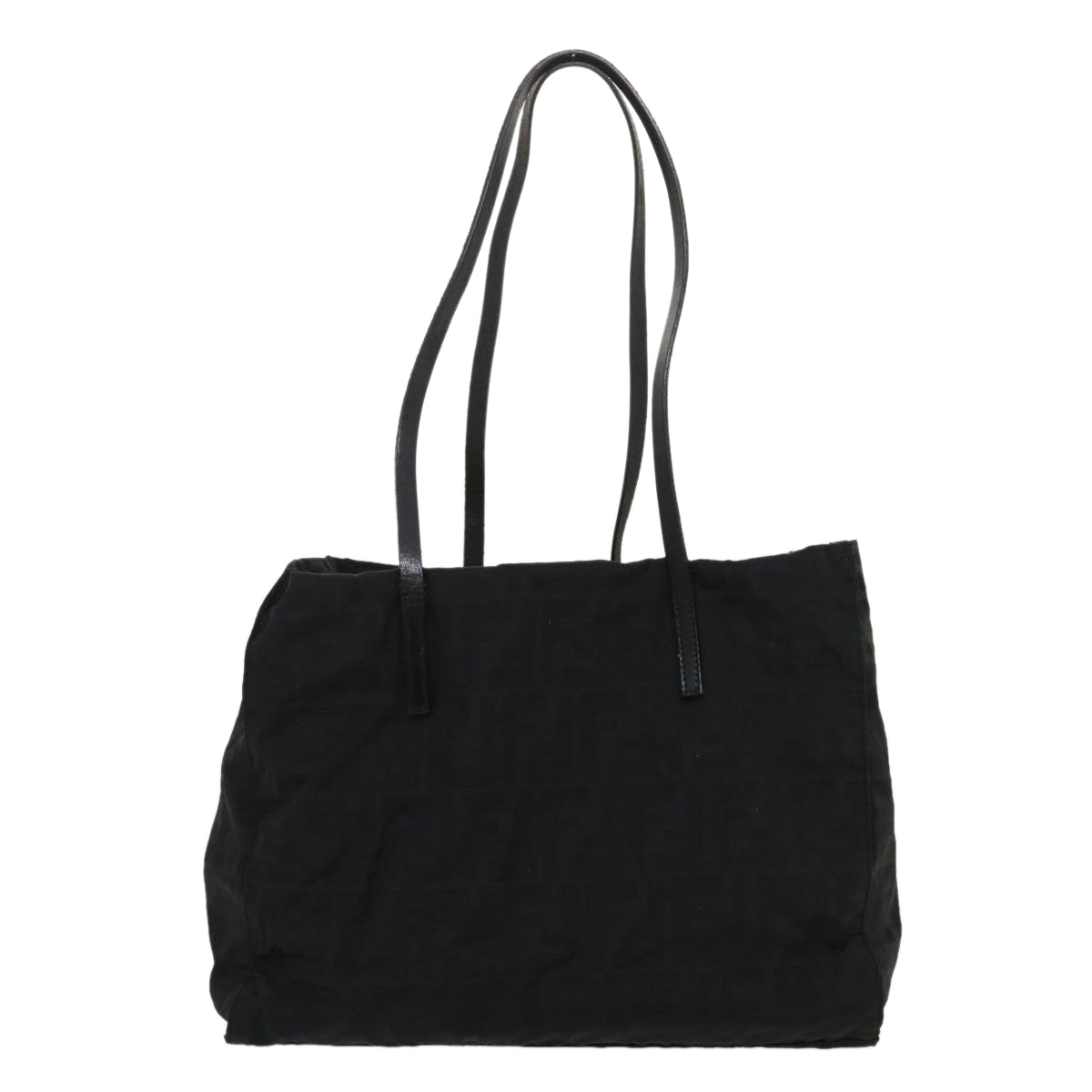FENDI Zucca Canvas Tote Bag Nylon Black rd2078