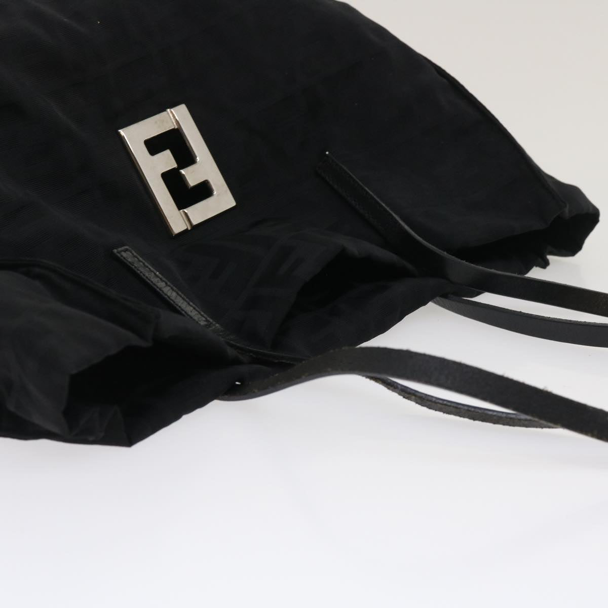 FENDI Zucca Canvas Tote Bag Nylon Black rd2078