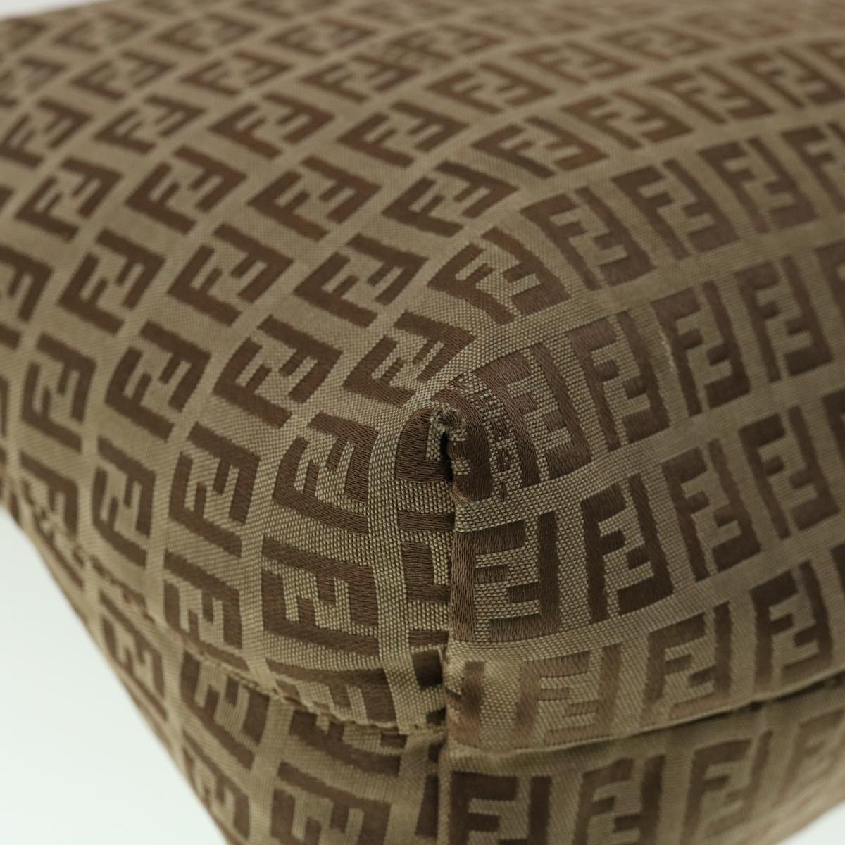 FENDI Zucchino Canvas Tote Bag Brown rd2227