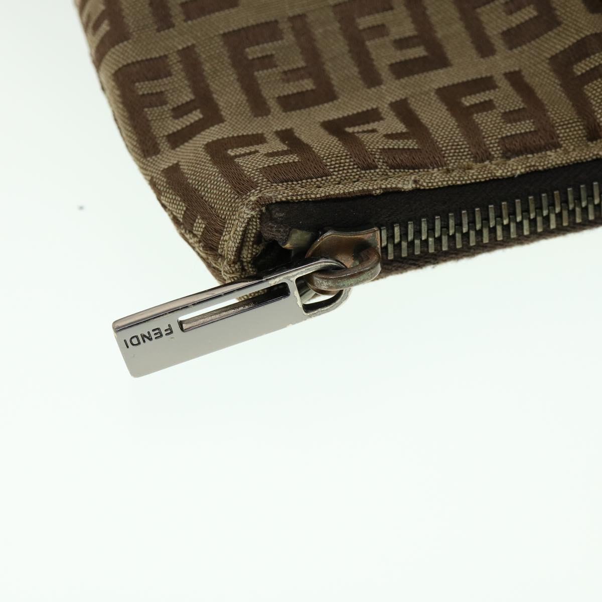 FENDI Zucchino Canvas Tote Bag Brown rd2227