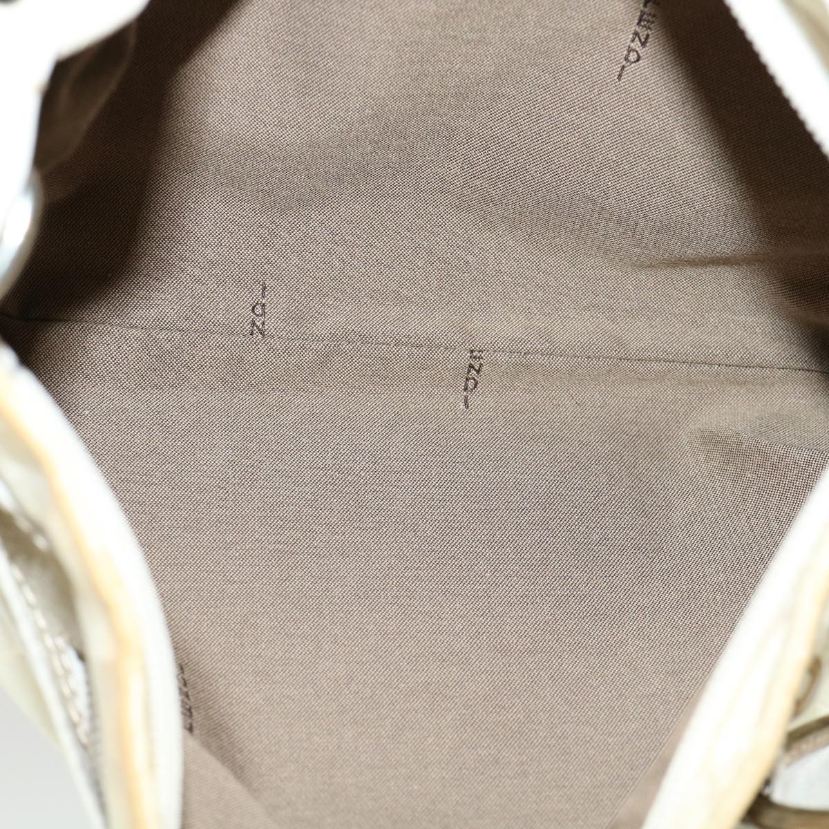 FENDI Zucca Canvas Shoulder Bag White rd2256