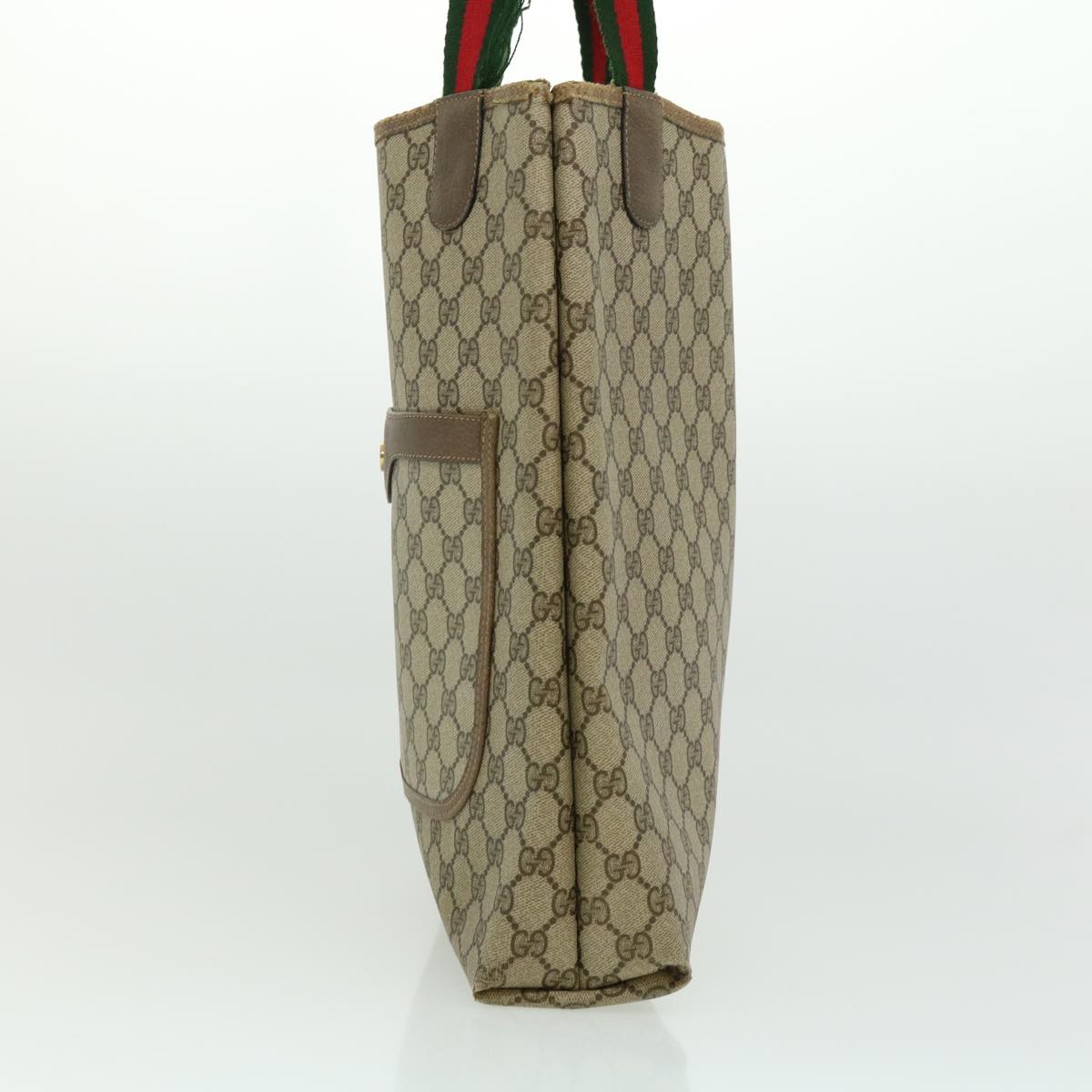GUCCI GG Canvas Web Sherry Line Tote Bag Beige Red Green 3902003 rd2376