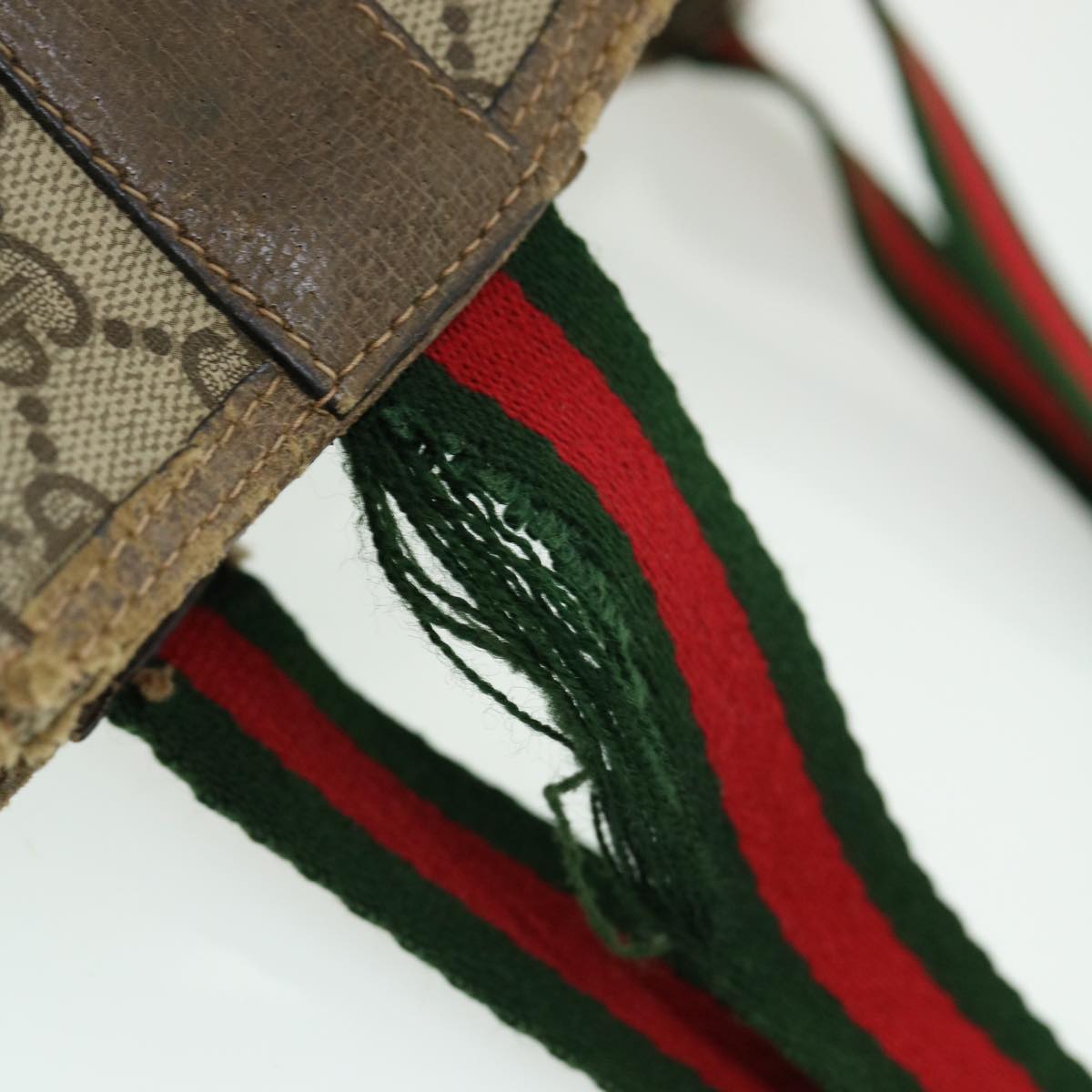 GUCCI GG Canvas Web Sherry Line Tote Bag Beige Red Green 3902003 rd2376