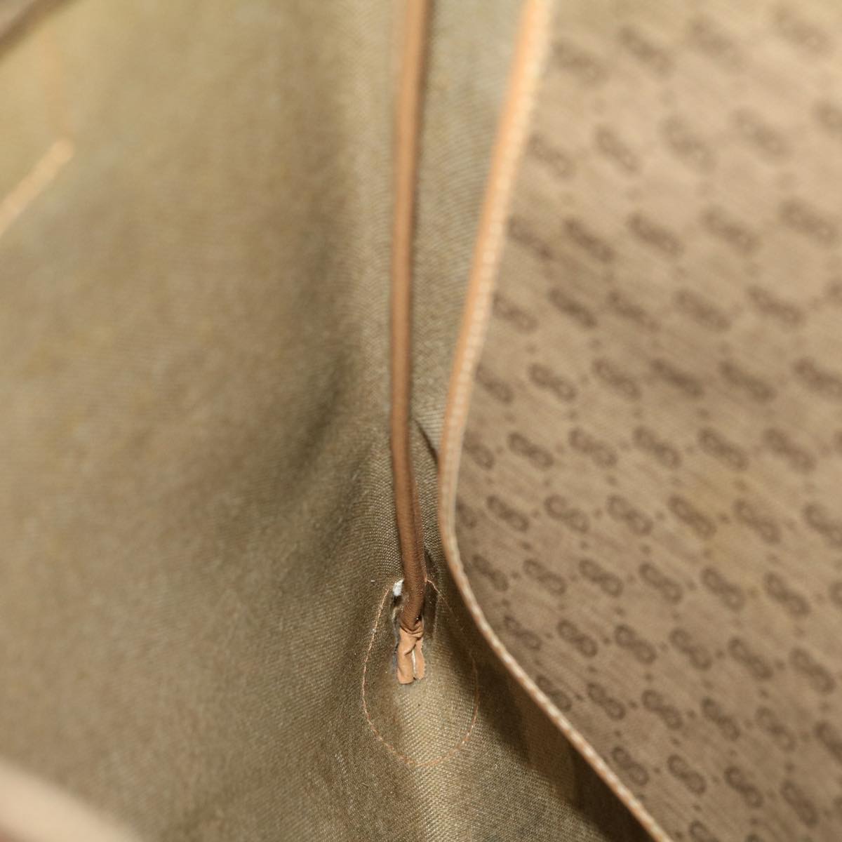 GUCCI Micro GG Canvas Web Sherry Line Tote Bag Beige Red 02371300 rd2676