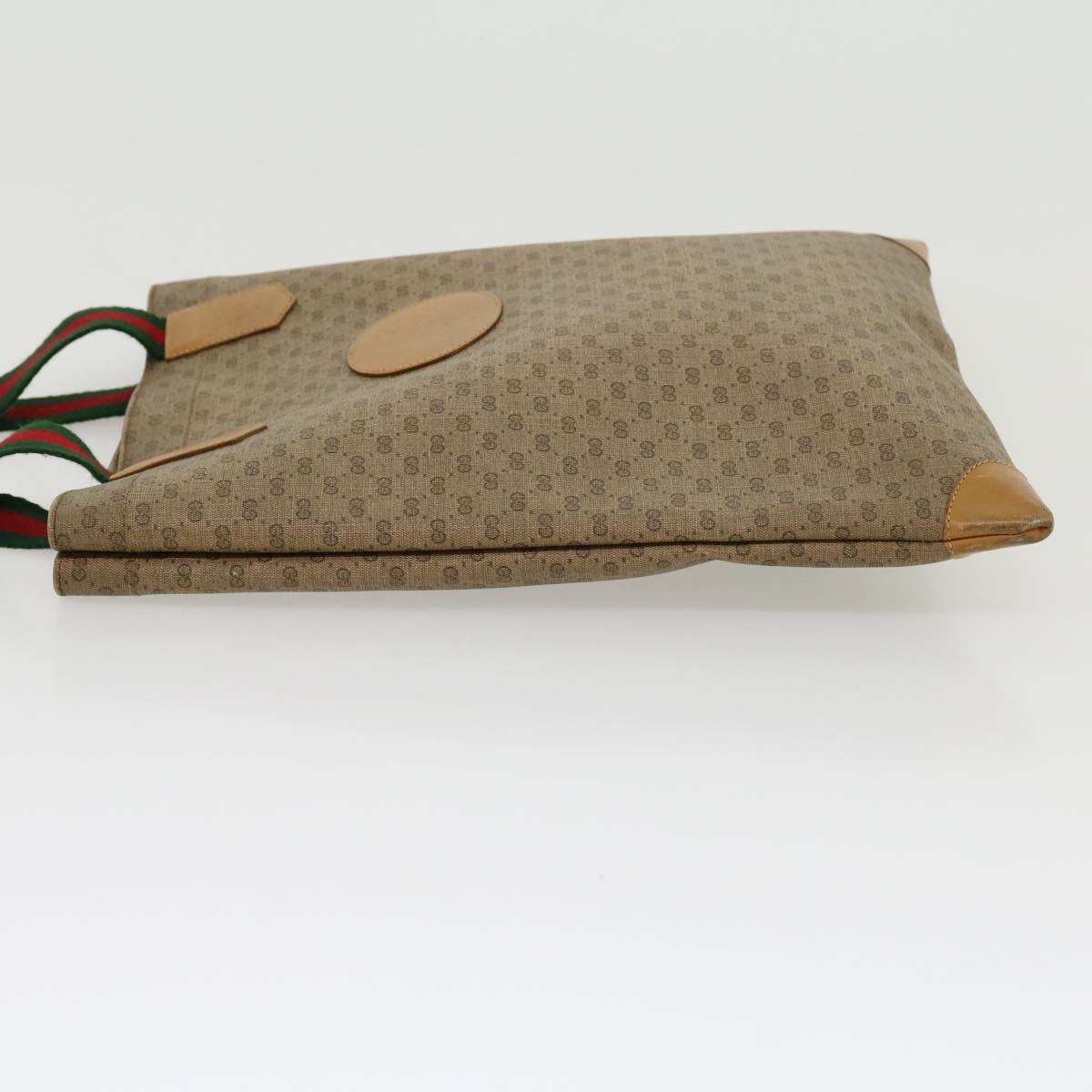 GUCCI Micro GG Canvas Web Sherry Line Tote Bag Beige Red 02371300 rd2676