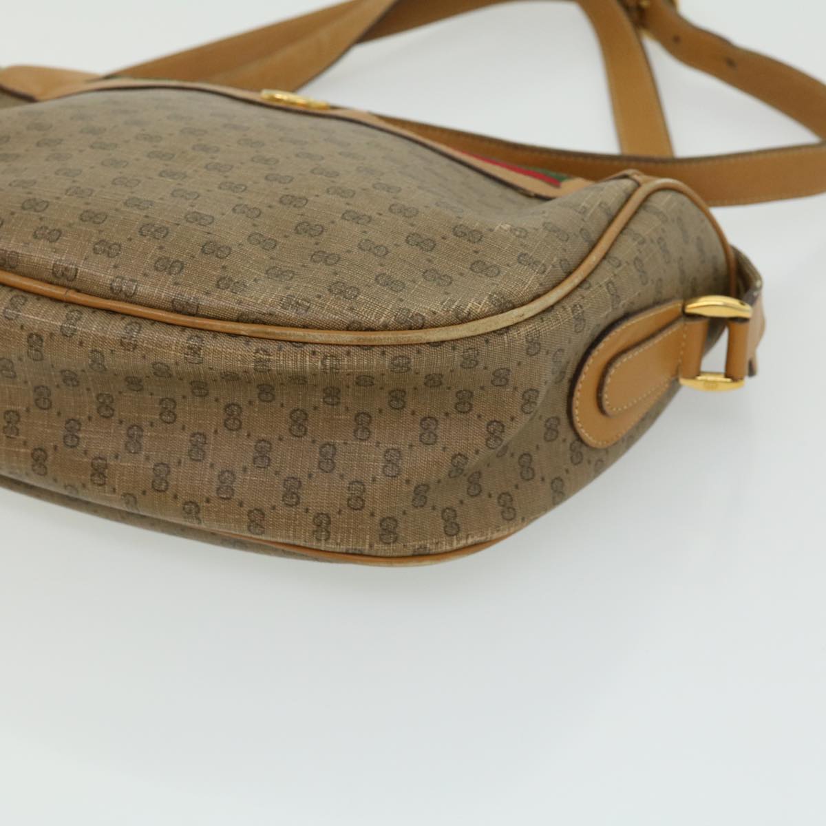 GUCCI Micro GG Canvas Shoulder Bag Brown 001580918 rd2931