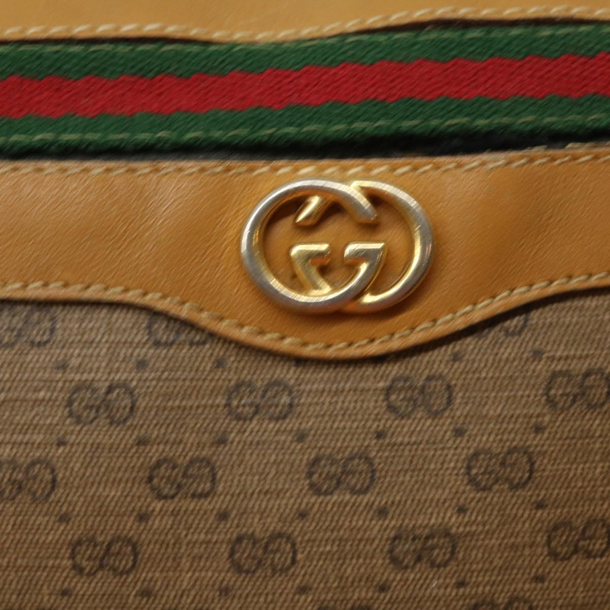 GUCCI Micro GG Canvas Shoulder Bag Brown 001580918 rd2931