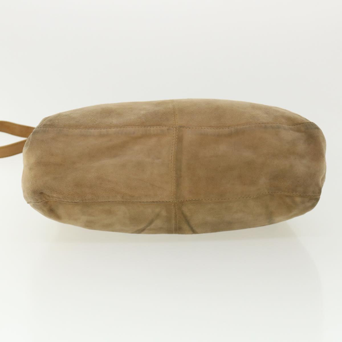 FENDI Mamma Baguette Shoulder Bag Suede Leather Brown rd2986