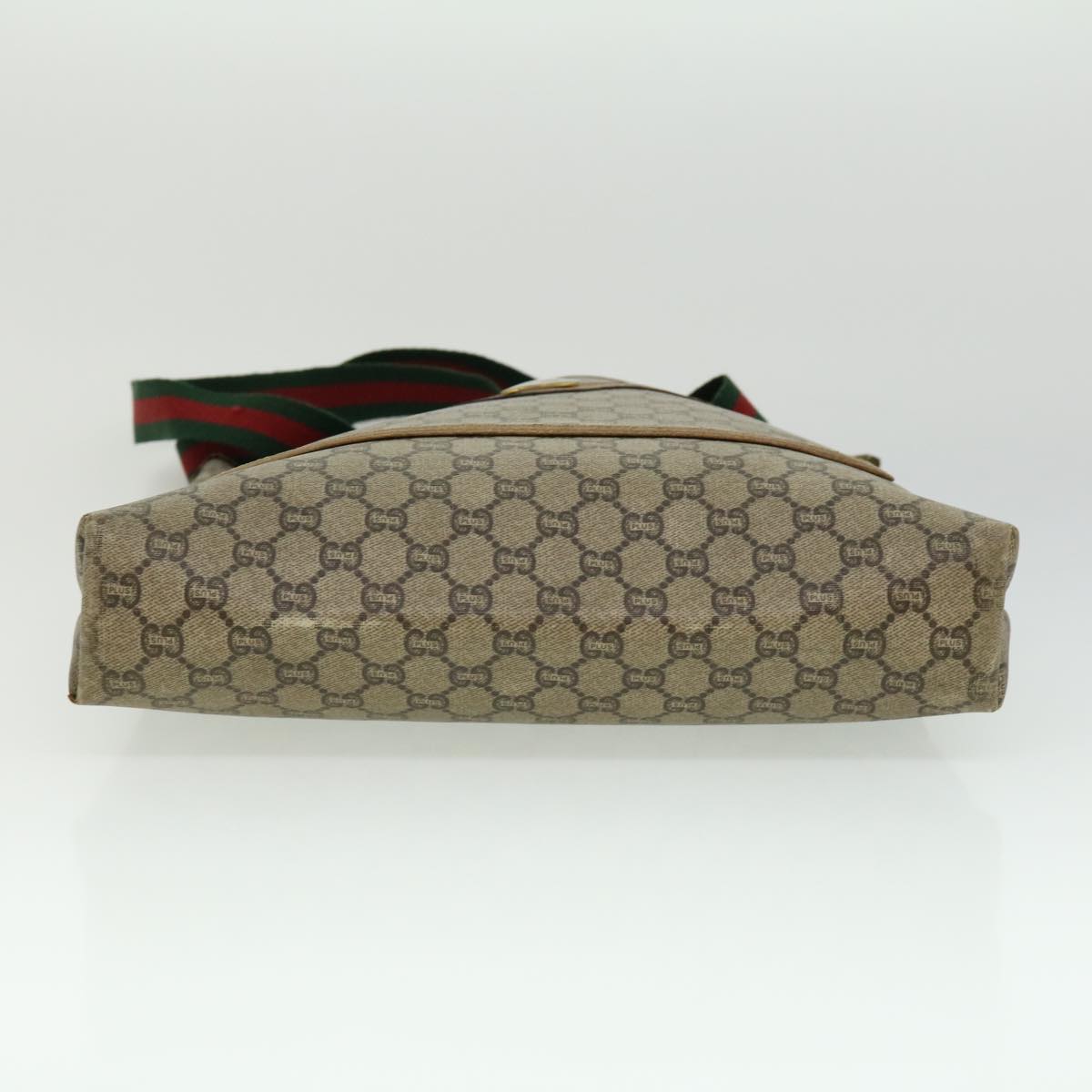 GUCCI GG Plus Canvas Tote Bag PVC Leather Beige rd3380