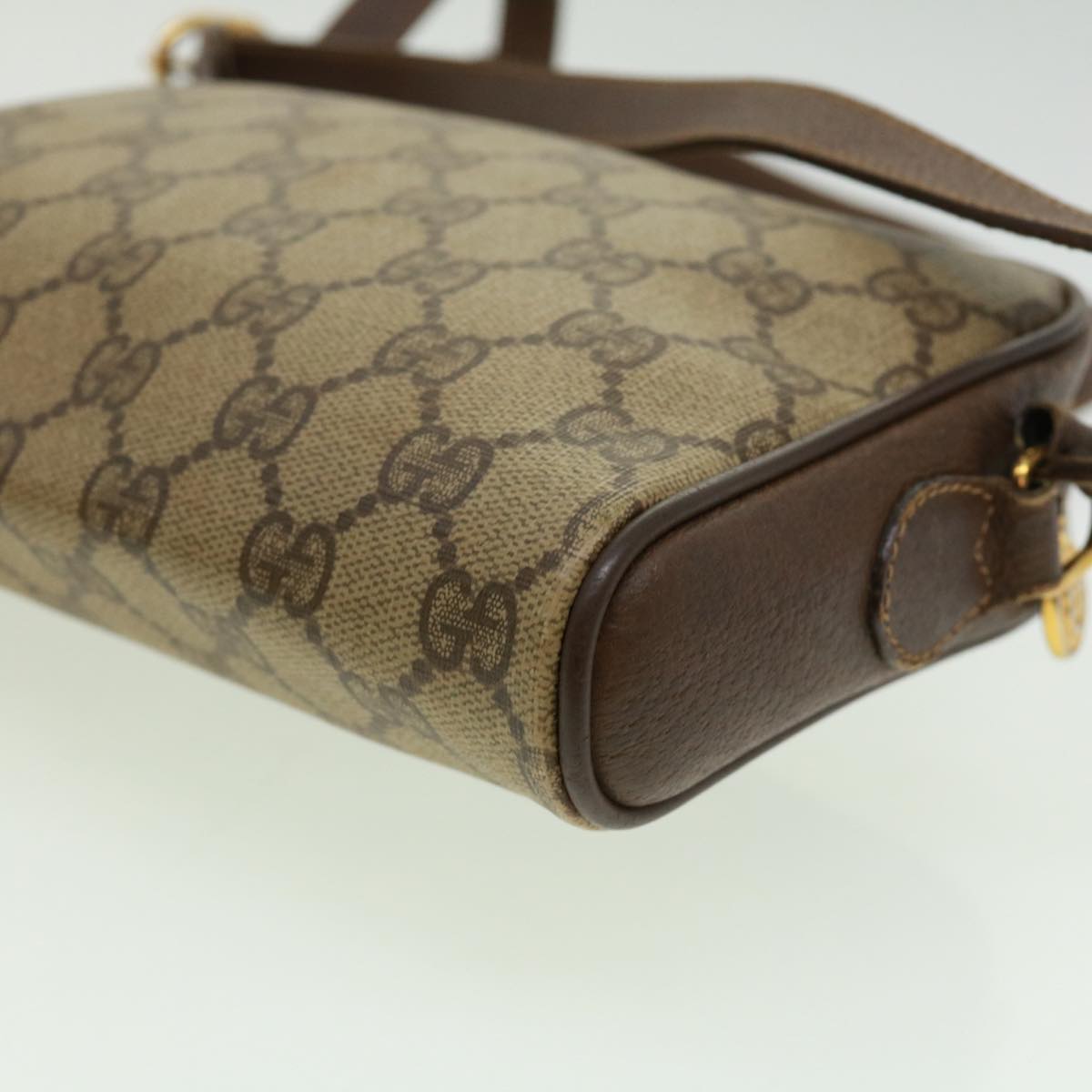 GUCCI GG Canvas Web Sherry Line Shoulder Bag Beige Red Green rd3519