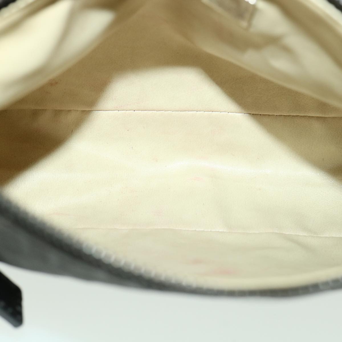 FENDI Zucchino Canvas Shoulder Bag Black rd3664
