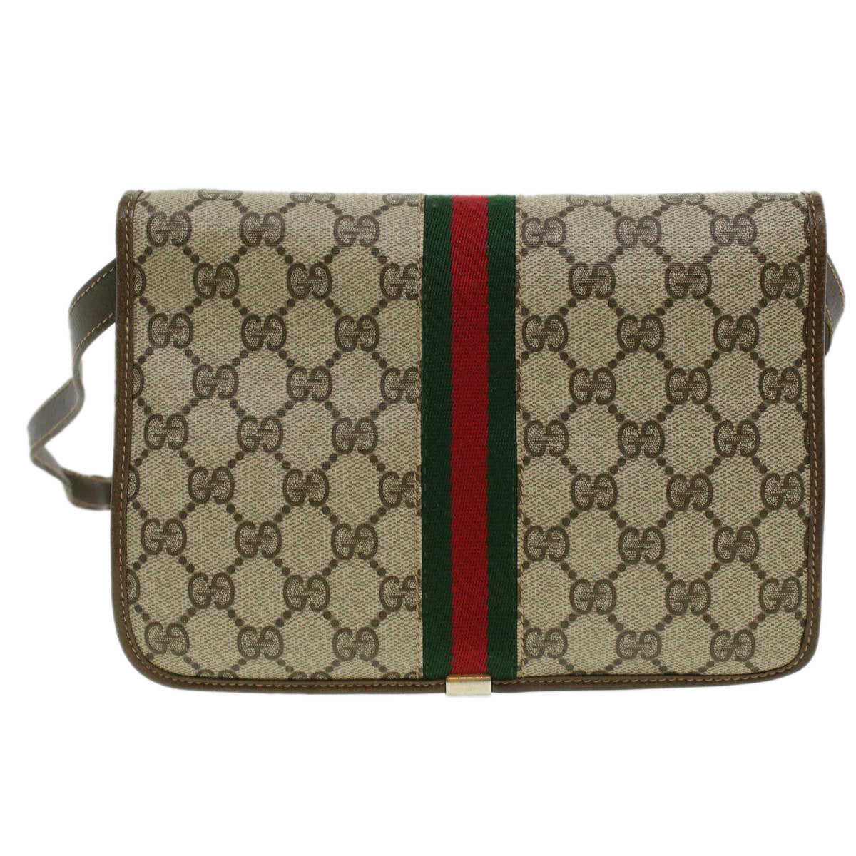 GUCCI GG Canvas Shoulder Bag Beige rd3962