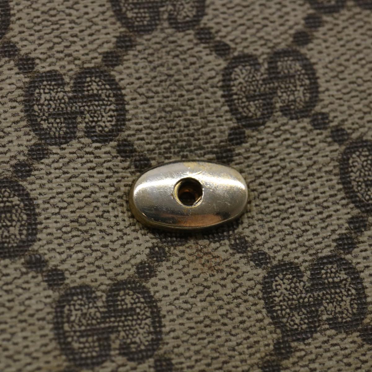 GUCCI Web Sherry Line GG Canvas Shoulder Bag PVC Leather Beige Green rd3964