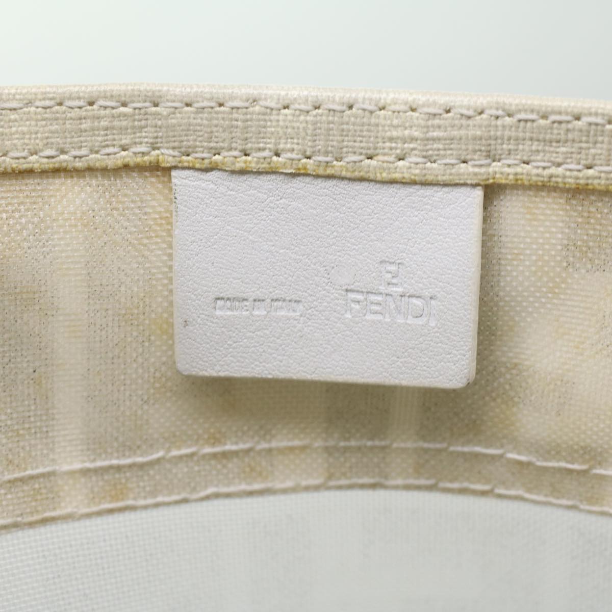 FENDI Zucca Canvas Tote Bag White rd4162