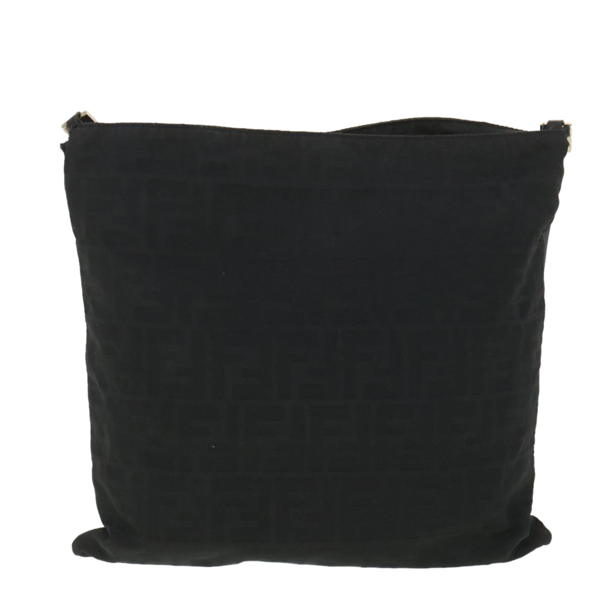 FENDI Zucca Canvas Shoulder Bag Nylon Black rd4345