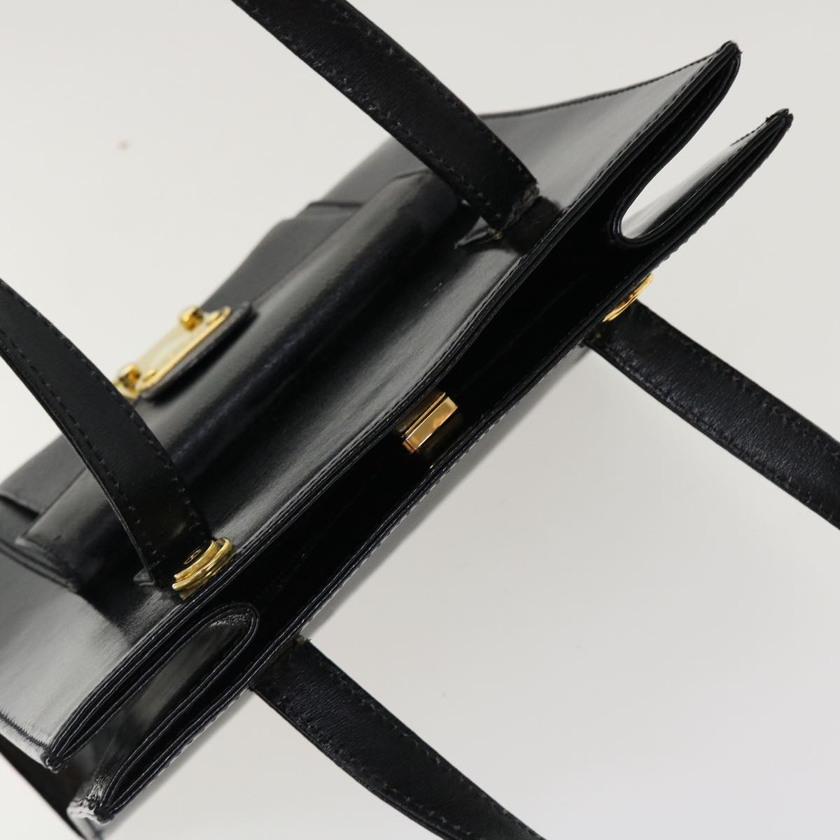 FENDI Hand Bag Leather 2way Black rd4371