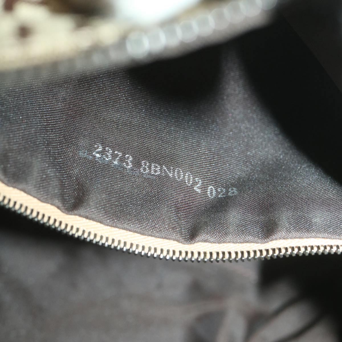 FENDI Zucchino Canvas Shoulder Bag Brown Beige rd4382