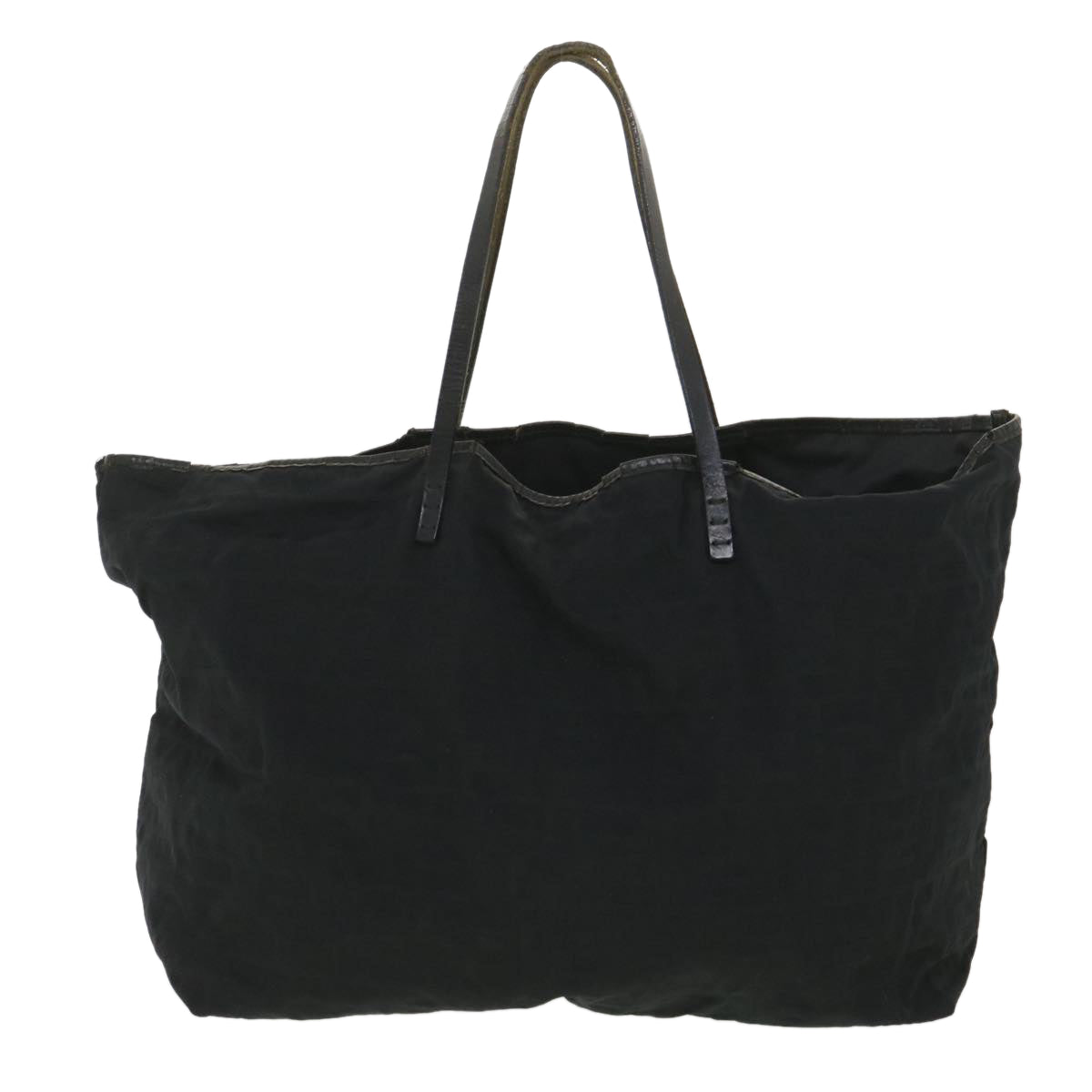 FENDI Zucca Canvas Tote Bag Nylon Black rd4391