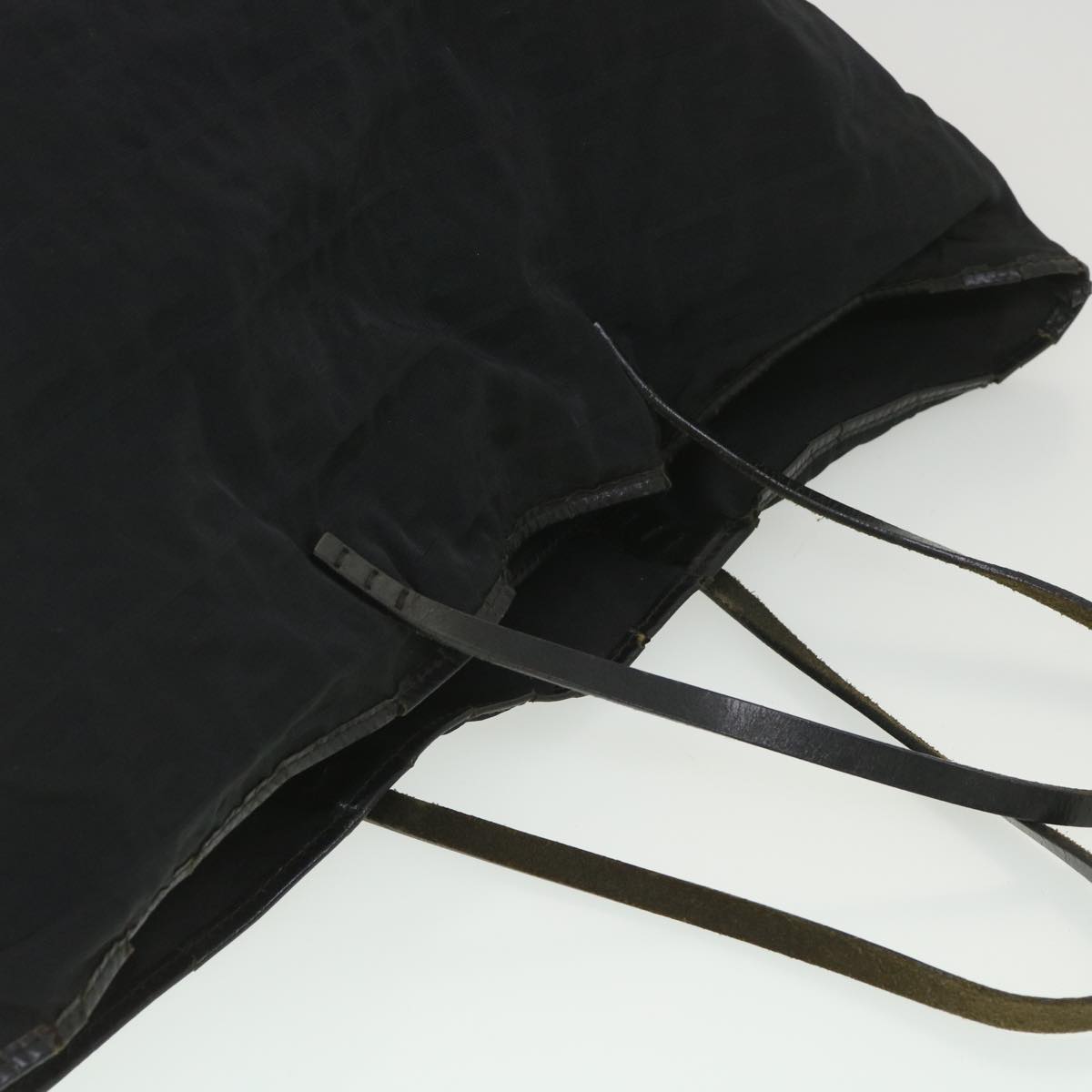 FENDI Zucca Canvas Tote Bag Nylon Black rd4391