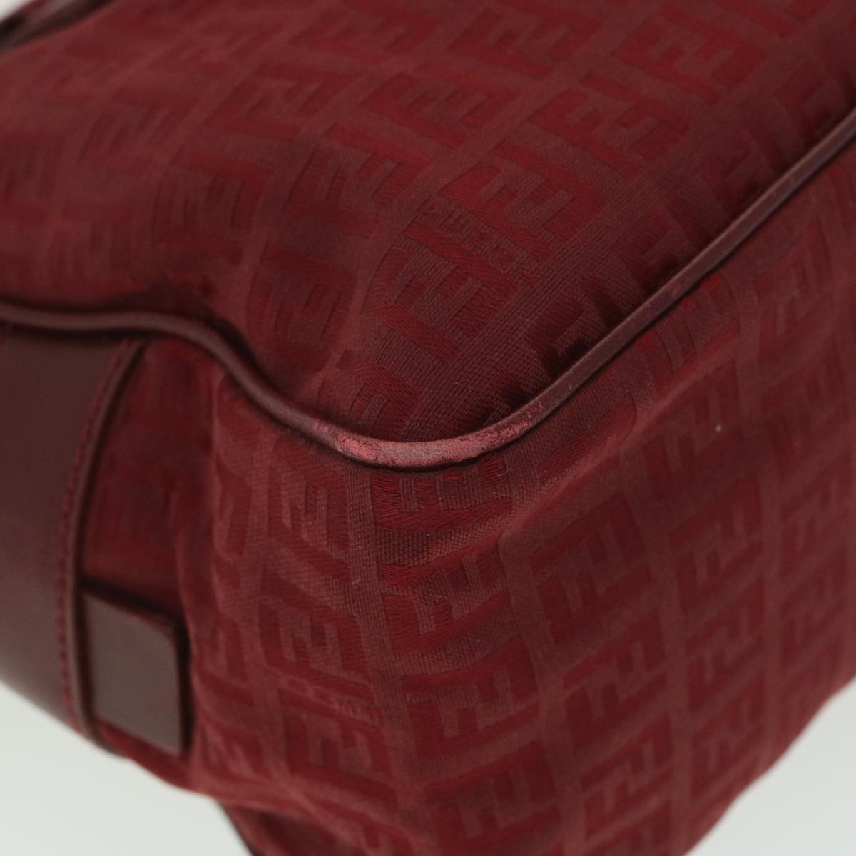 FENDI Zucchino Canvas Hand Bag Red rd4396