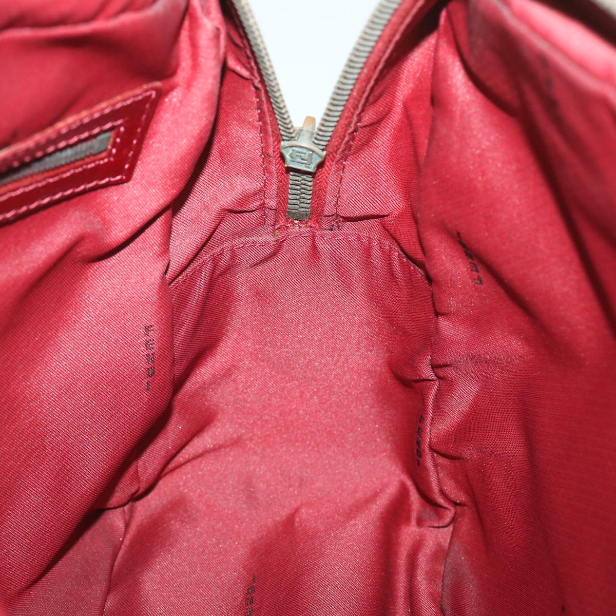 FENDI Zucchino Canvas Hand Bag Red rd4396