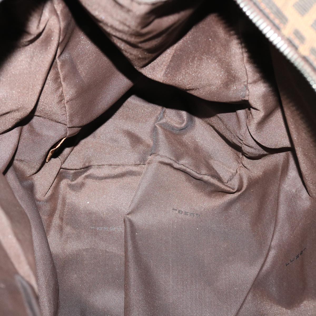 FENDI Zucca Canvas Hand Bag Nylon Brown Black rd4508