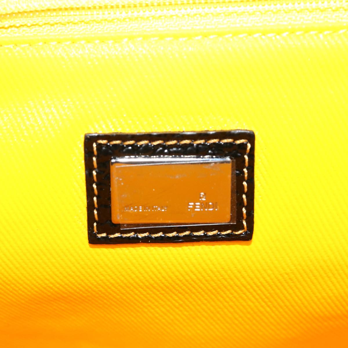 FENDI Zucca Canvas Tote Bag Coated Canvas Brown Yellow rd4550