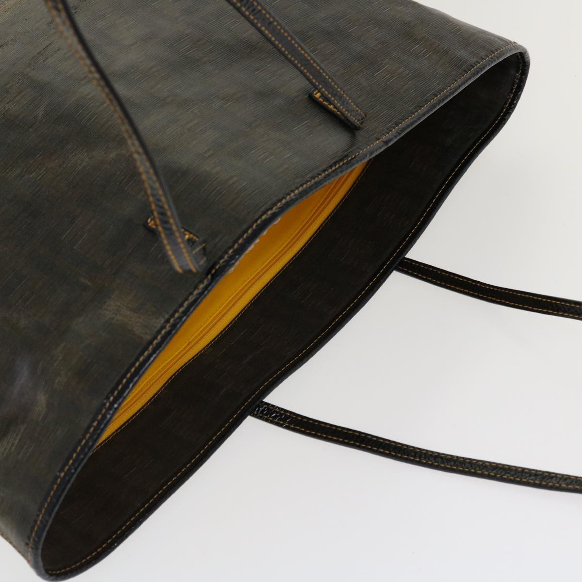 FENDI Zucca Canvas Tote Bag Coated Canvas Brown Yellow rd4550
