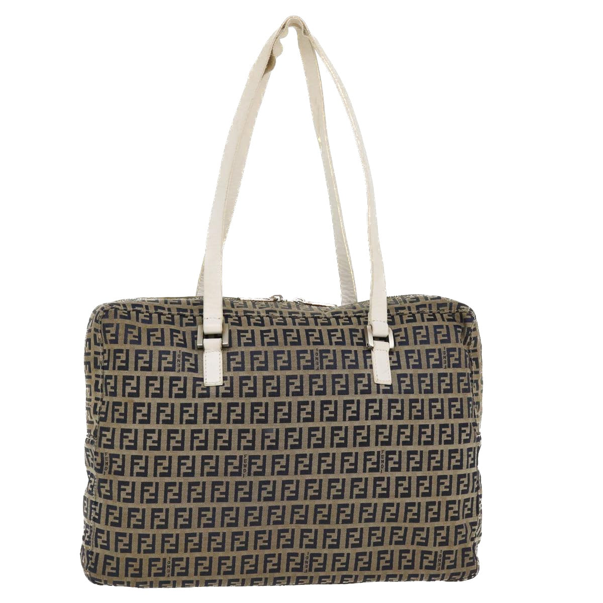 FENDI Zucchino Canvas Shoulder Bag Nylon Navy rd4608