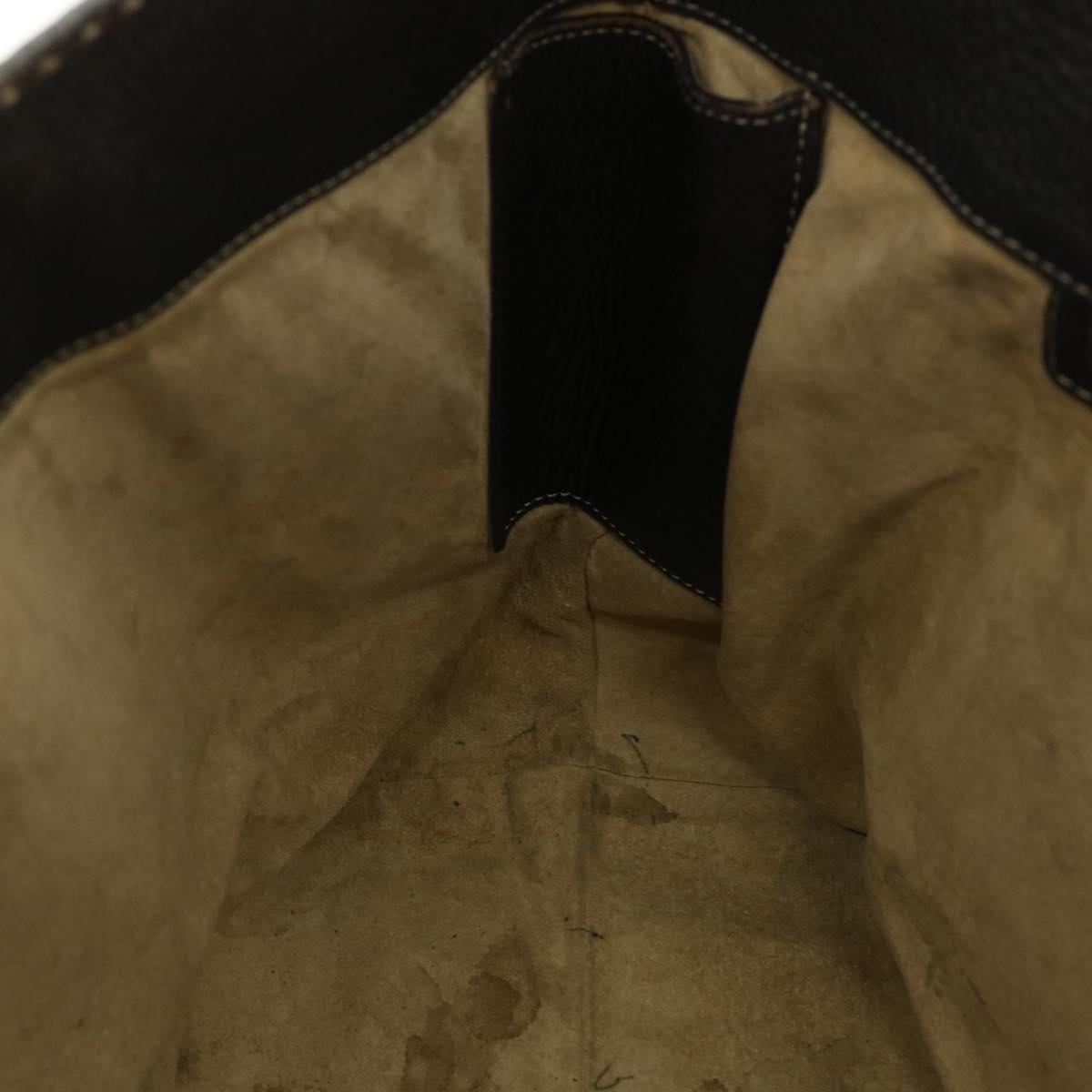 FENDI Tote Bag Leather Brown rd4683