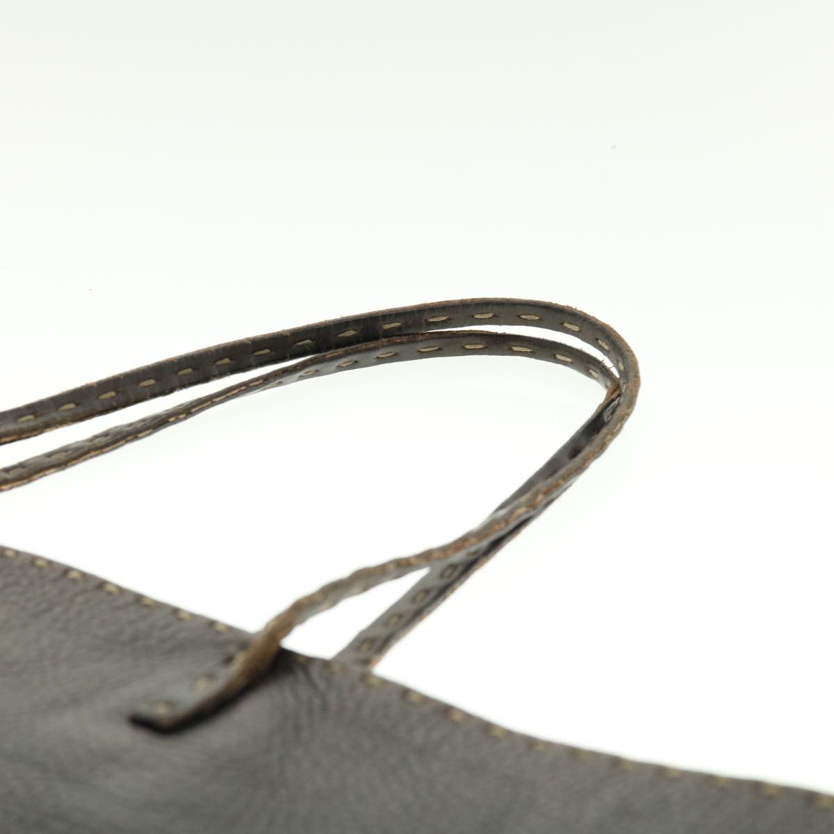 FENDI Tote Bag Leather Brown rd4683