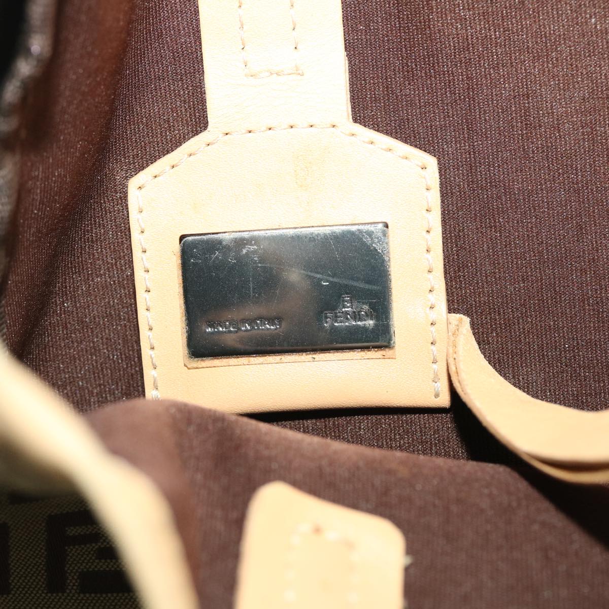 FENDI Zucchino Canvas Tote Bag Beige 3677/8BH006028 rd4733