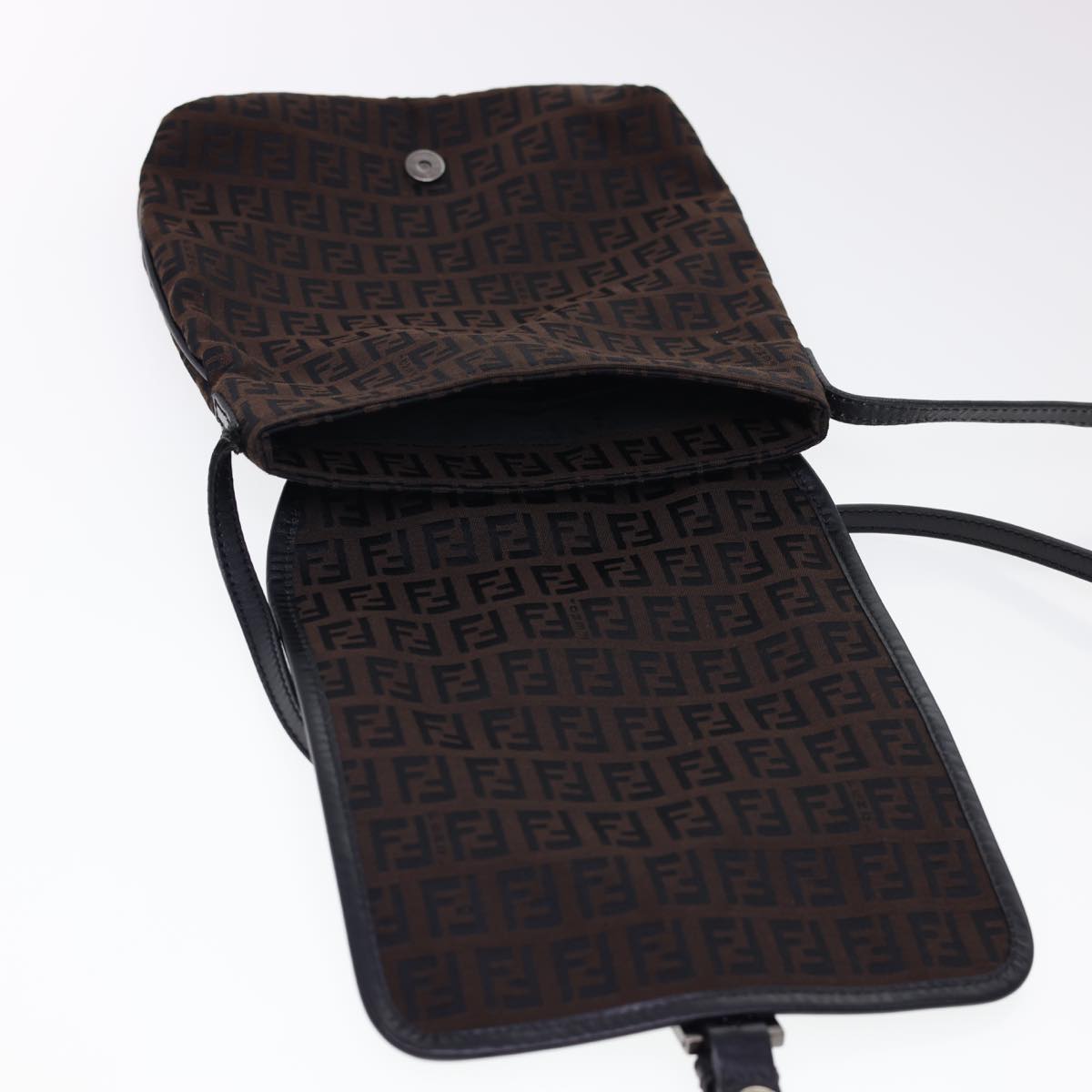 FENDI Zucchino Canvas Shoulder Bag Brown 2354/8BT052/JQ5/039 rd4875