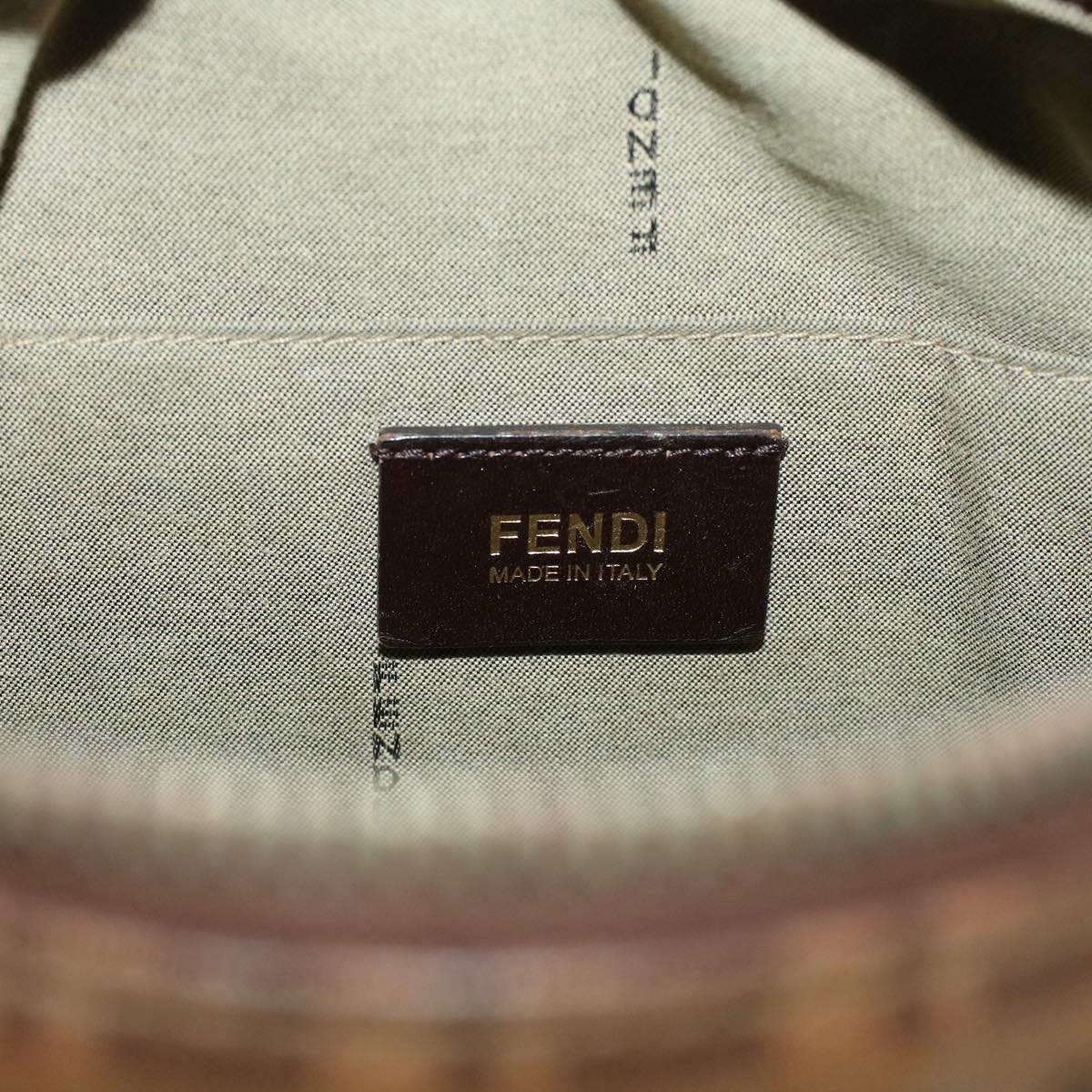 FENDI Zucchino Canvas Shoulder Bag Brown 8BT206-FB5 129-2580 rd4934