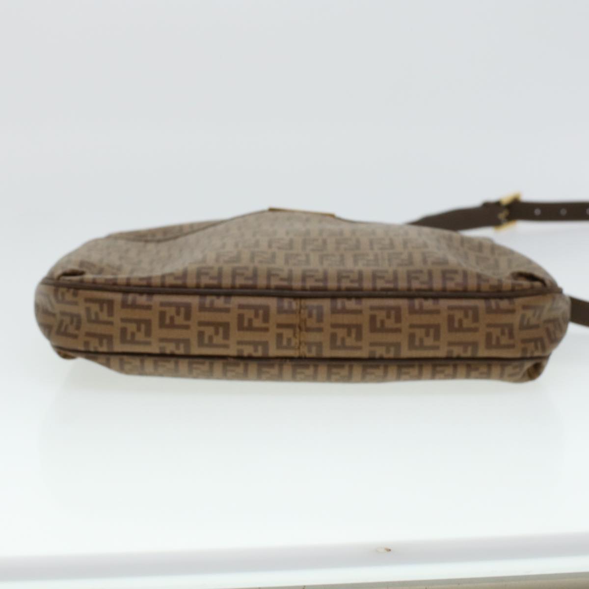 FENDI Zucchino Canvas Shoulder Bag Brown 8BT206-FB5 129-2580 rd4934