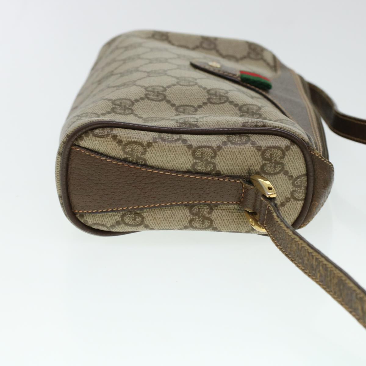 GUCCI GG Canvas Web Sherry Line Shoulder Bag Beige Red 89.02.018 rd4964