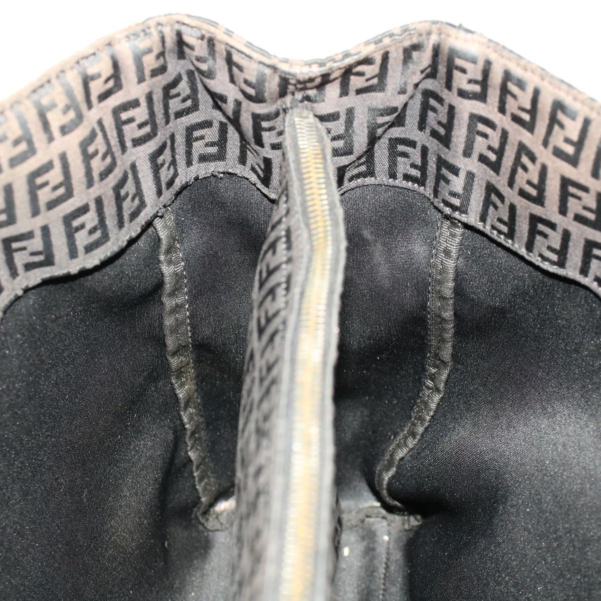 FENDI Zucchino Canvas Tote Bag Black 32028BH019028 rd5035