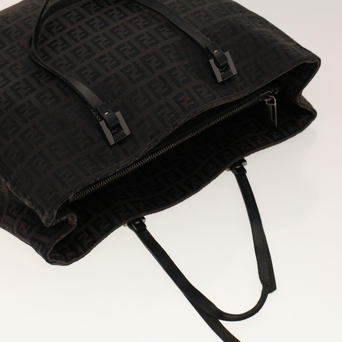FENDI Zucchino Canvas Tote Bag Black 32028BH019028 rd5035