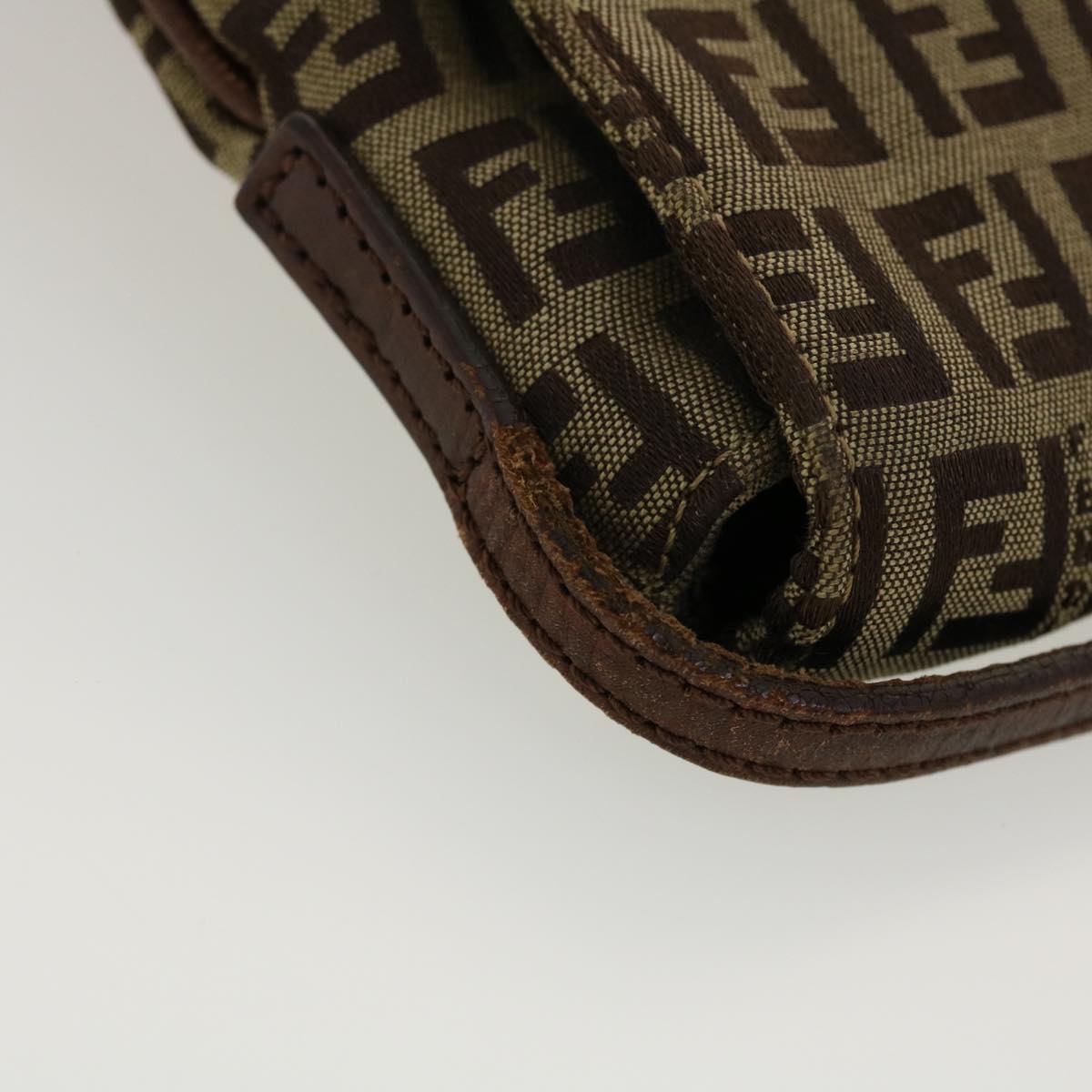 FENDI Zucchino Canvas Shoulder Bag Brown 2228-8BT075-TN9069 rd5064
