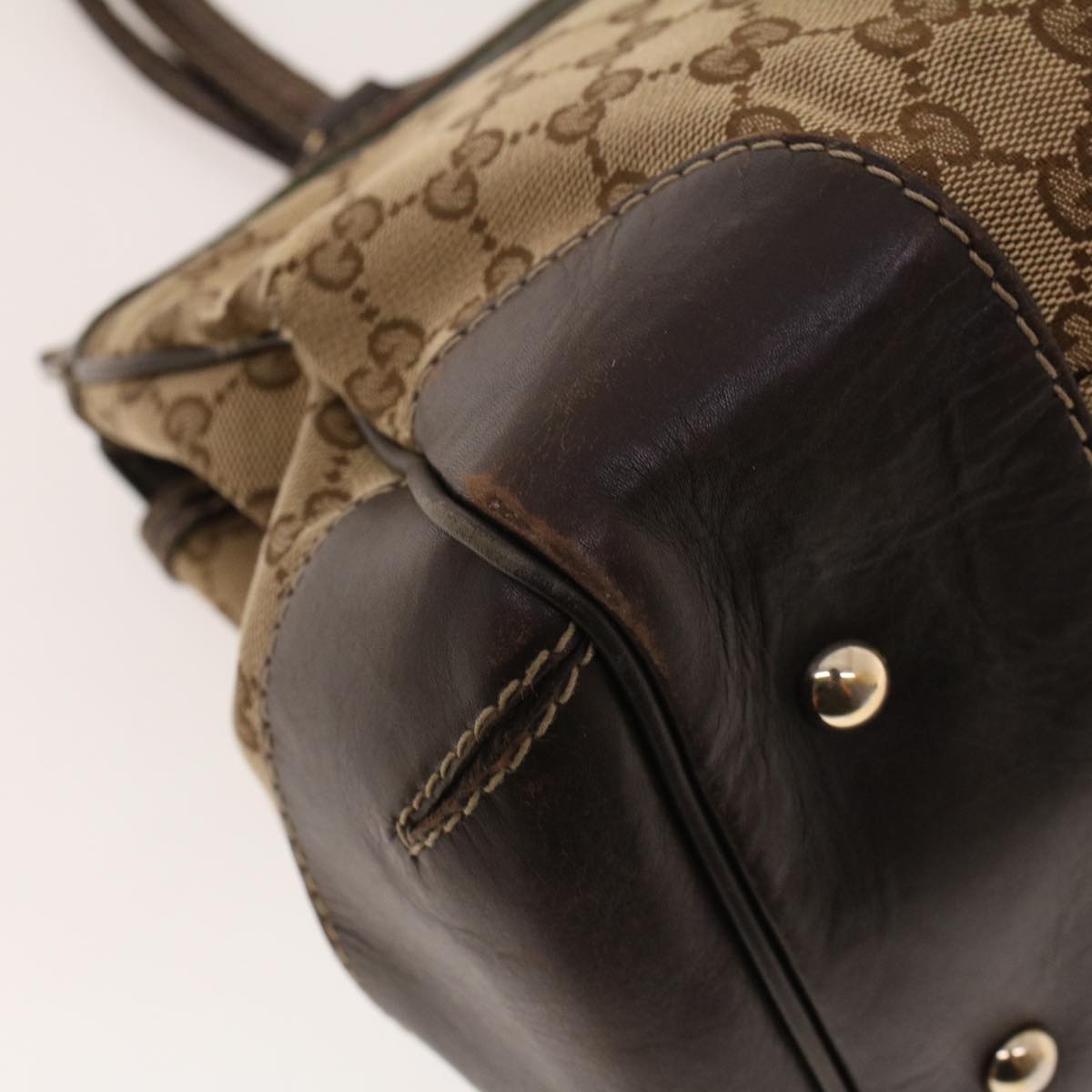 GUCCI GG Canvas Web Sherry Line Tote Bag Beige Green Red 257063 rd5144