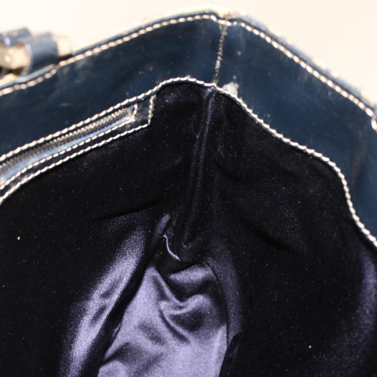 FENDI Zucchino Canvas Tote Bag Navy 2262-16457-018 rd5151