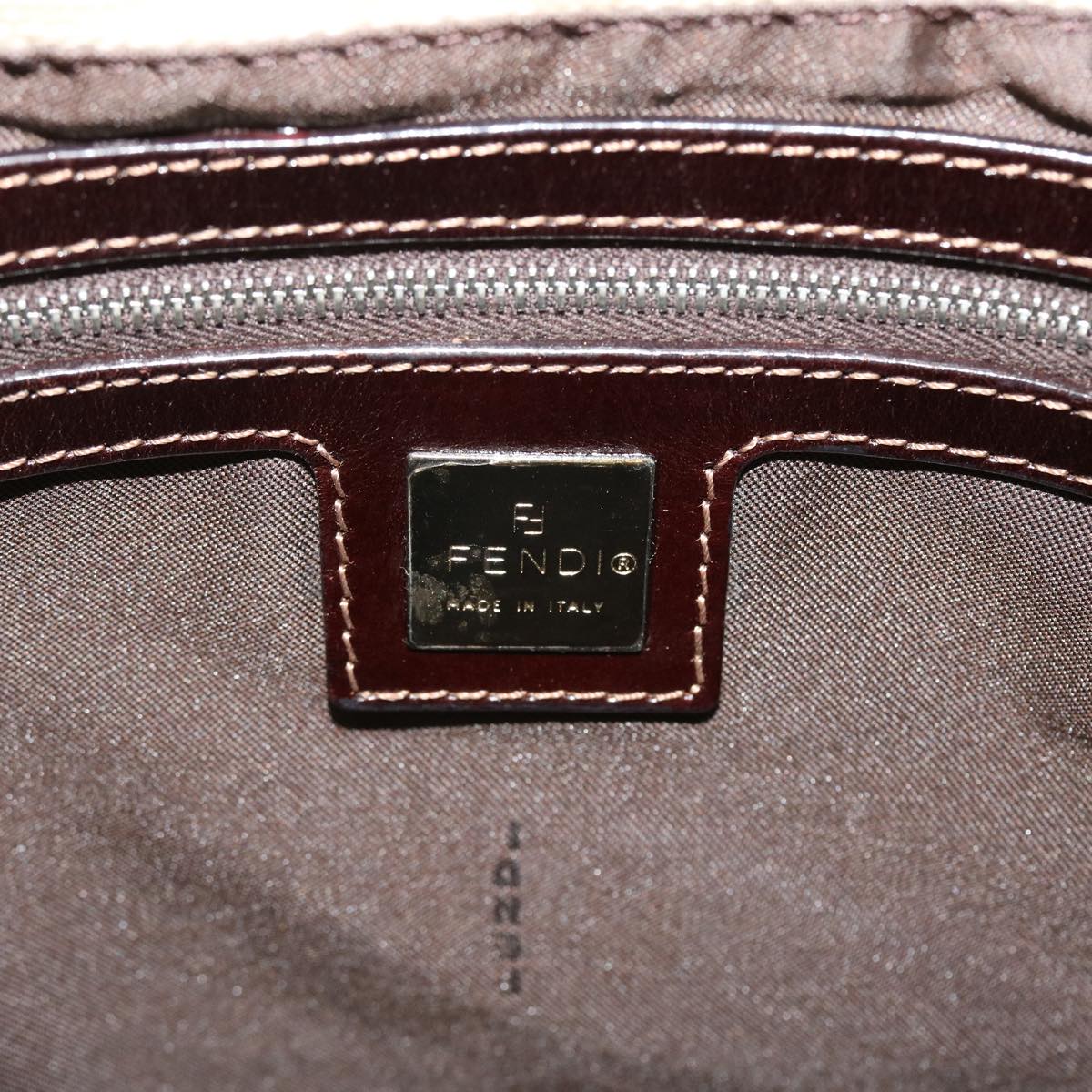 FENDI Zucca Canvas Mamma Baguette Shoulder Bag Beige 2211 26727 008 rd5152