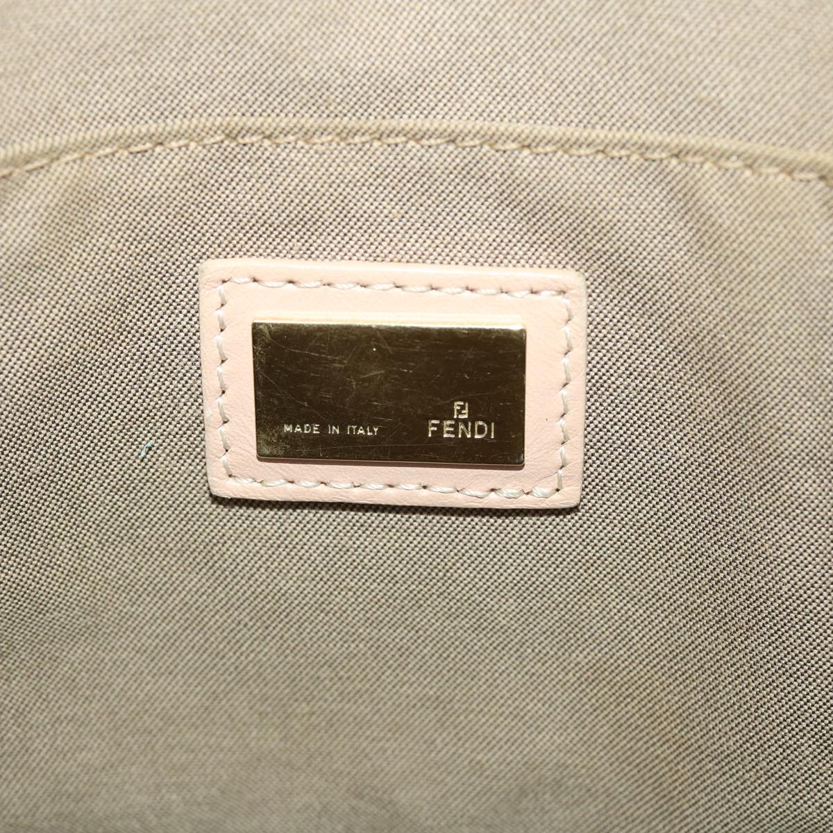 FENDI Zucchino Canvas Hand Bag Pink 2201-8BH138-LPN-068 rd5154
