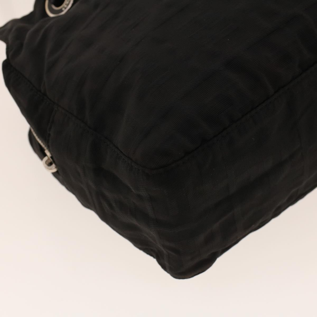 FENDI Zucca Canvas Shoulder Bag Black 222826619 rd5166