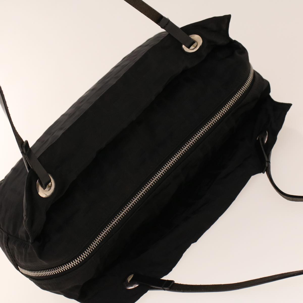 FENDI Zucca Canvas Shoulder Bag Black 222826619 rd5166