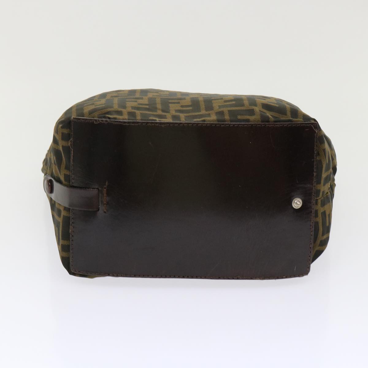 FENDI Zucca Canvas Tote Bag Nylon Brown Black rd5453